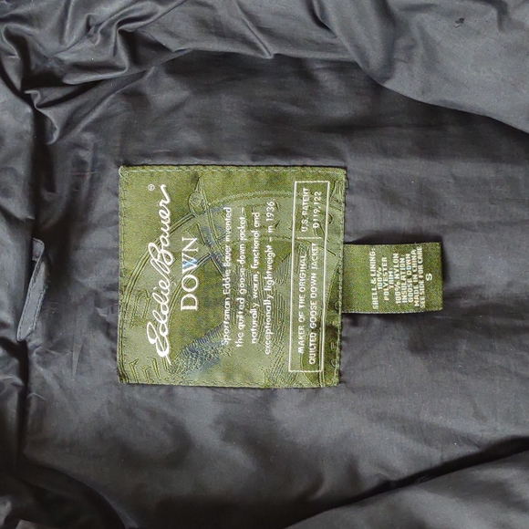 Eddie Bauer Womens Small Black Premium Goose Down Zip Up Quilted Puffer Jacket - Picture 7 of 8